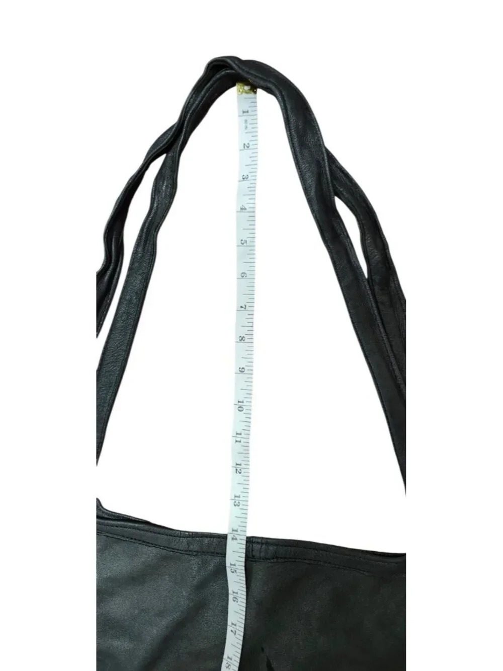 Vintage Orchard M/C Black Leather Oversized Tote Bag Made in USA Carryall